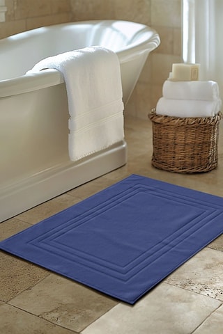 2 alfombras de baño - Azul ­- 60 x 90 cm