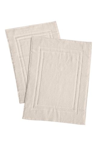 2 alfombras de baño - Crema - 60 x 90 cm