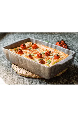 2 fuentes de gres para horno Pierre Gourmet - 34 x 22 cm y 30,5 x 18,5 cm