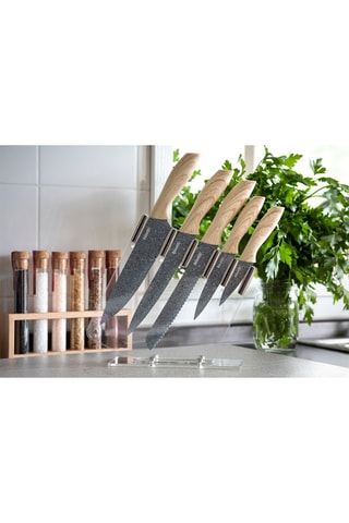 Bloque de 5 piezas de acero inoxidable Pierre Gourmet