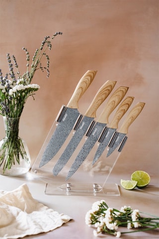 Bloque de 5 piezas de acero inoxidable Pierre Gourmet