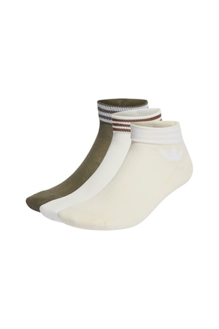 3 paires de socquettes Trefoil - Blanc, beige et vert