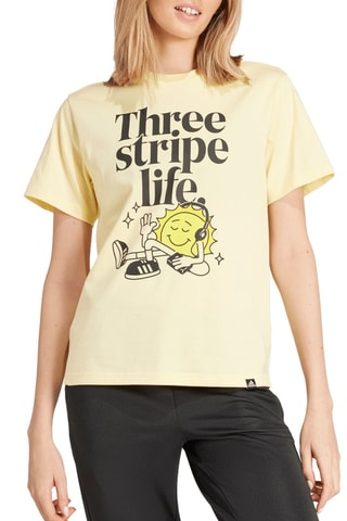 T-shirt regular Positivity - Jaune