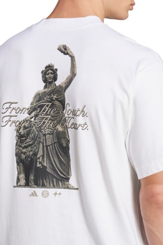 T-shirt de football loose en coton biologique FC Bayern - Blanc
