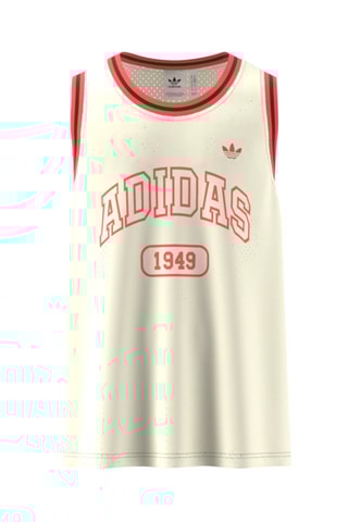 Maillot de basketball loose - Ecru et rouge
