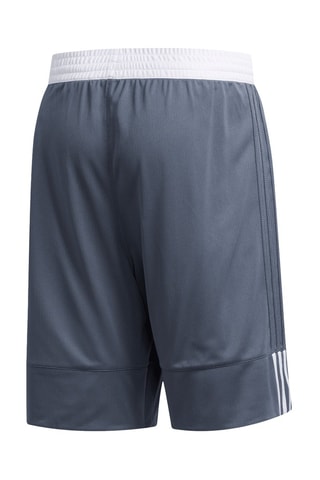 Short de basketball réversible - Gris foncé et blanc