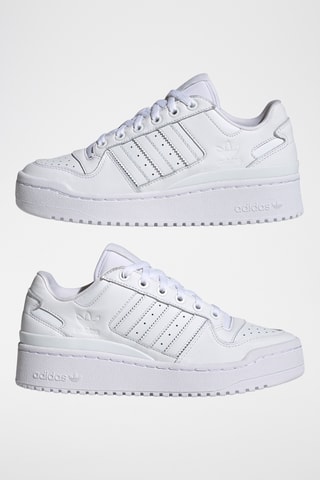 Baskets compensées en cuir Forum Bold Stripes- Blanc