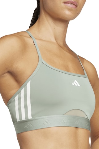 Brassière de sport Hyperglam - Vert sauge et blanc