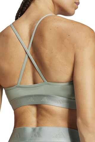 Brassière de sport Hyperglam - Vert sauge et blanc