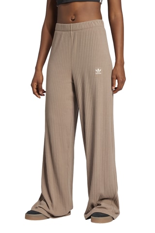 Pantalon loose taille haute Essentials - Marron