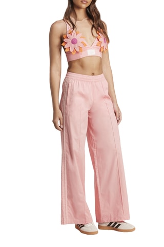Pantalon wide legs taille haute - Rose