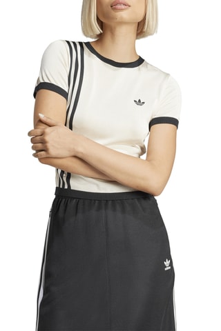 T-shirt slim 3 Bandes - Blanc