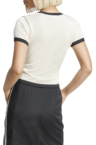 T-shirt slim 3 Bandes - Blanc