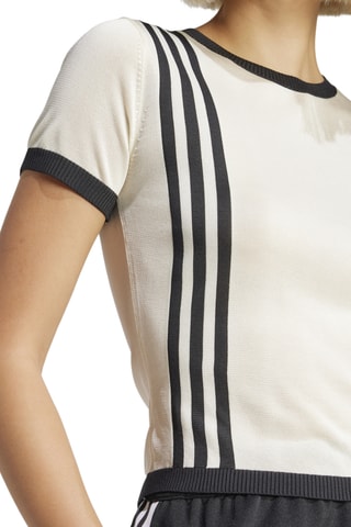 T-shirt slim 3 Bandes - Blanc