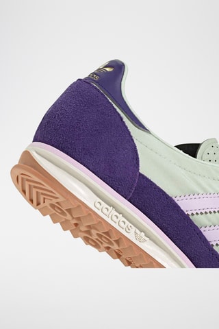 Sneakers in pelle scamosciata SL72 OG - Verde acqua e viola