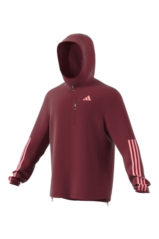 Veste de running à capuche - Rouge