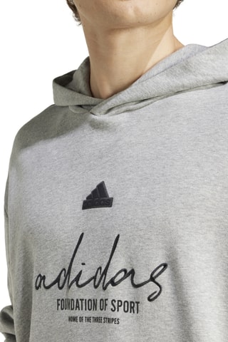 Sweat à capuche Brand Love - Gris