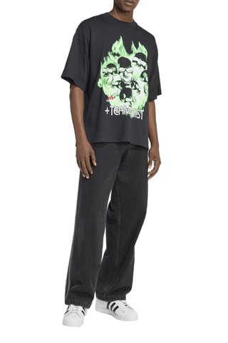 T-shirt loose Teamgeist - Noir