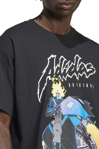 T-shirt oversize Ghost Rider Marvel - Noir