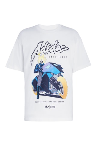 T-shirt oversize Ghost Rider Marvel - Blanc
