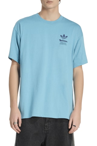 T-shirt oversize Japanese Racing Manga - Bleu