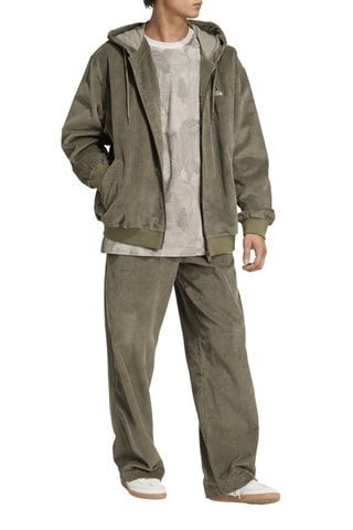 Pantalon loose en velours Cord - Vert olive