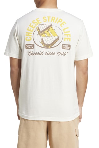 T-shirt regular Food Grilled Cheese Graphic - Blanc
