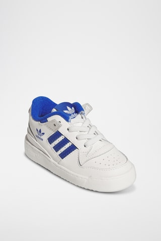 Chaussures de basketball en cuir - Blanc et bleu foncé