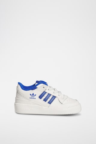 Chaussures de basketball en cuir - Blanc et bleu foncé