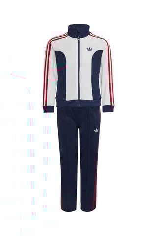 Veste et pantalon de survêtement AOP - Blanc et bleu foncé