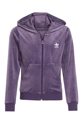 Sweat à capuche en velours - Violet