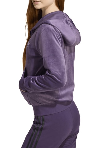 Sweat à capuche en velours - Violet