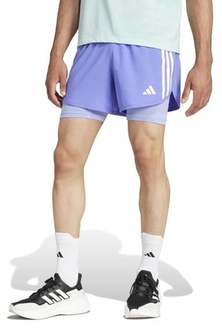 Short de running 2-en-1 Own the Run - Bleu cobalt