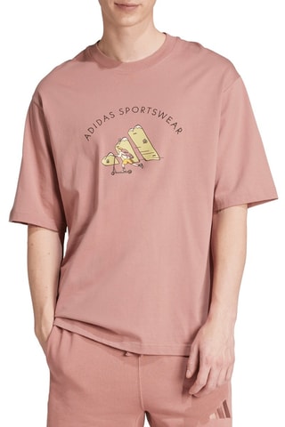 T-shirt loose Codes Doodle Scooter - Rose