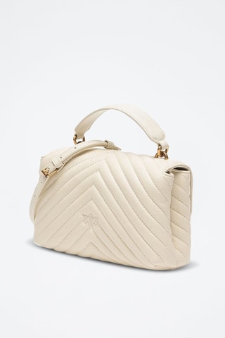 Leren Handtas Nappa Love Lady - Beige