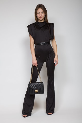 Leren Schoudertas - 
Zwart