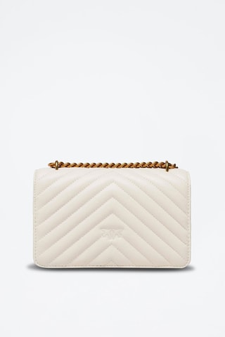 Mala a tiracolo em couro Love One Mini - Branco