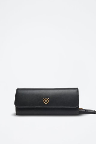 Carteira em couro Love Tiny Birds - Preto