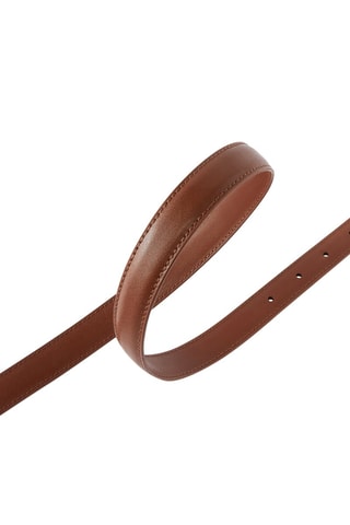 Cinto de couro de vitelo Love Berry - Castanho