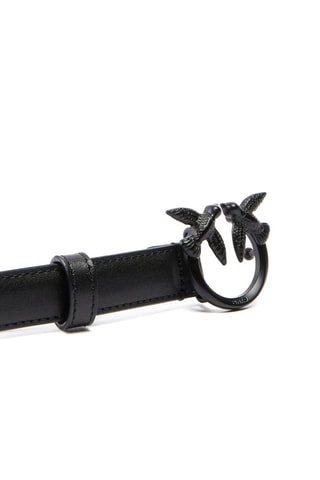 Cinto em couro Love Berry - Preto