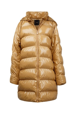 Lange Gewatteerde Jas Imbottito - Camel