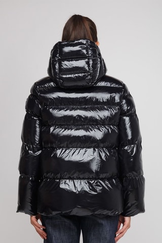 Gewatteerde Jas met Capuchon Eleodoro Caban Crystal Nylon C - Zwart