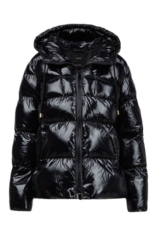 Gewatteerde Jas met Capuchon Eleodoro Caban Crystal Nylon C - Zwart