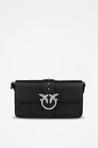 Mala a tiracolo de couro - Preto