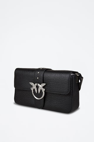 Mala a tiracolo de couro - Preto