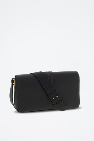 Mala a tiracolo de couro - Preto