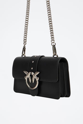 Mala a tiracolo de couro - Preto