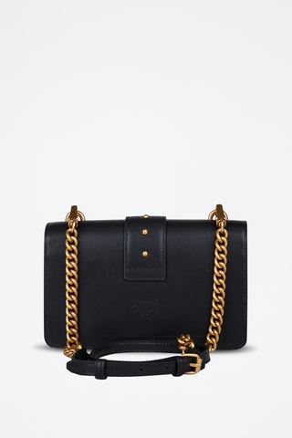 Mala a tiracolo de couro - Preto