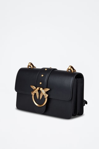 Mala a tiracolo de couro - Preto