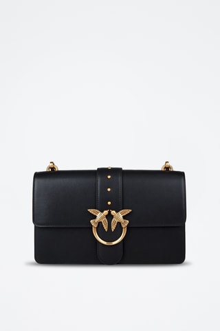 Mala a tiracolo de couro - Preto